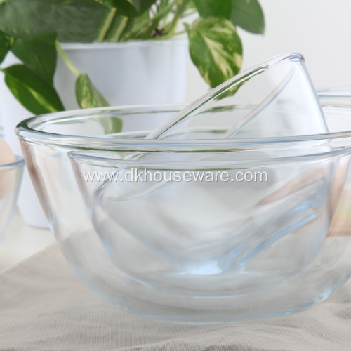 Glass Mixing Bowl with Silicone Lid Can Cover